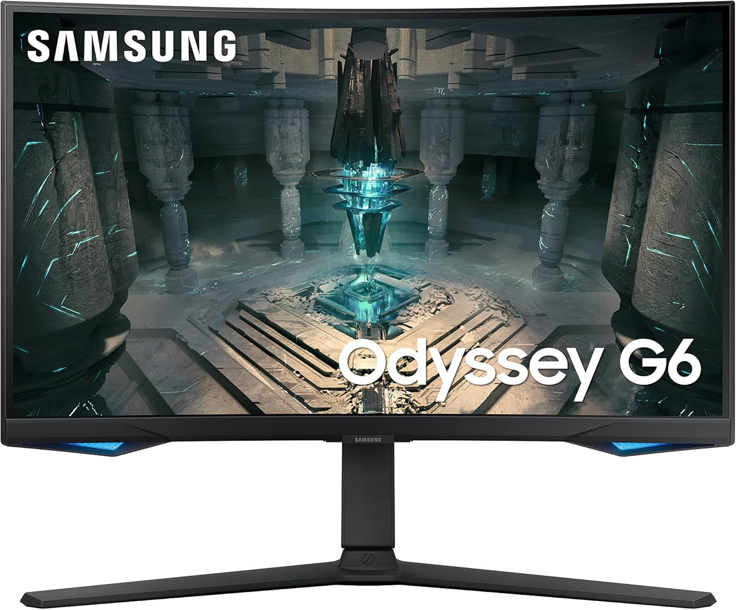 Samsung Odyssey G6 LS32BG650EUXXU 32" Curved Smart Gaming Monitor with Speakers - QHD 2560x1440, 240Hz, 1ms, Speakers, HDMI 2.1, Full Smart Platform, Freesync Premium Pro, Height Adjust - Image 2