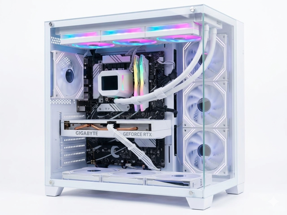 USED GAMING PC I7/14700F/DDR5 32GB RAM/512GB SSD/RTX4060 8GB/B760 ASUS MOTHERBOARD/LED COOLER/WHITE CASE(WITH ONE YEAR WARRANTY) - Image 2