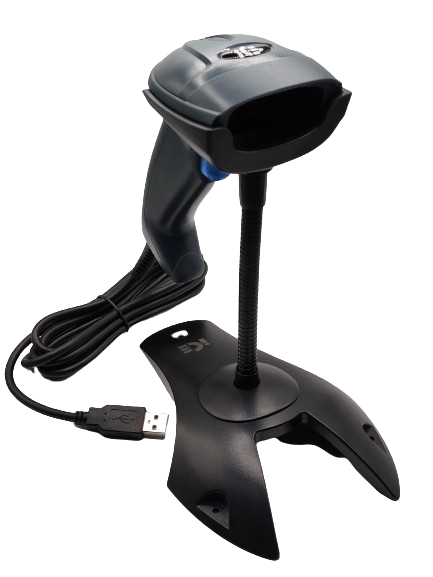 ICE ZIPSCAN IS-2210 1D BARCODE SCANNER,USB,CABLE,STAND