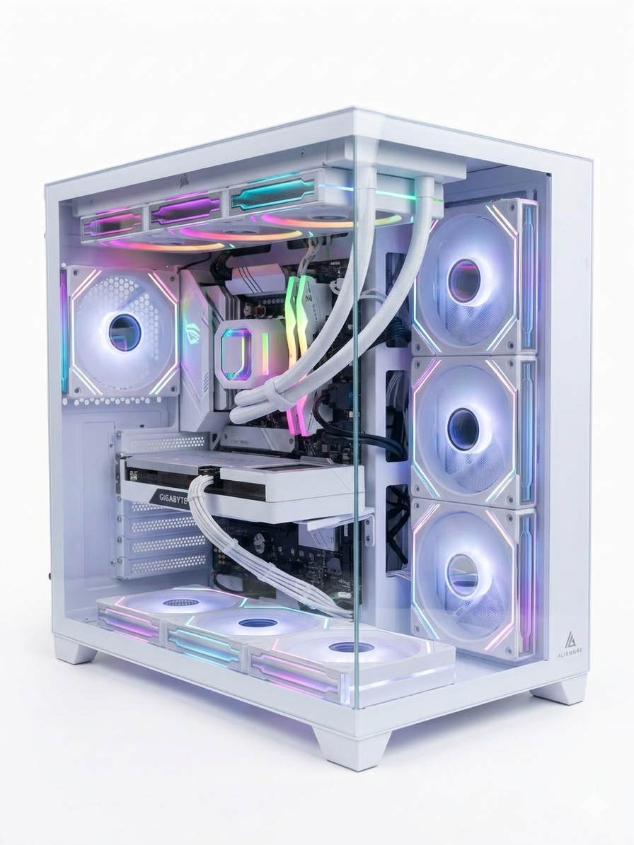 USED GAMING PC I7/14700F/DDR5 32GB RAM/512GB SSD/RTX4060 8GB/B760 ASUS MOTHERBOARD/LED COOLER/WHITE CASE(WITH ONE YEAR WARRANTY)