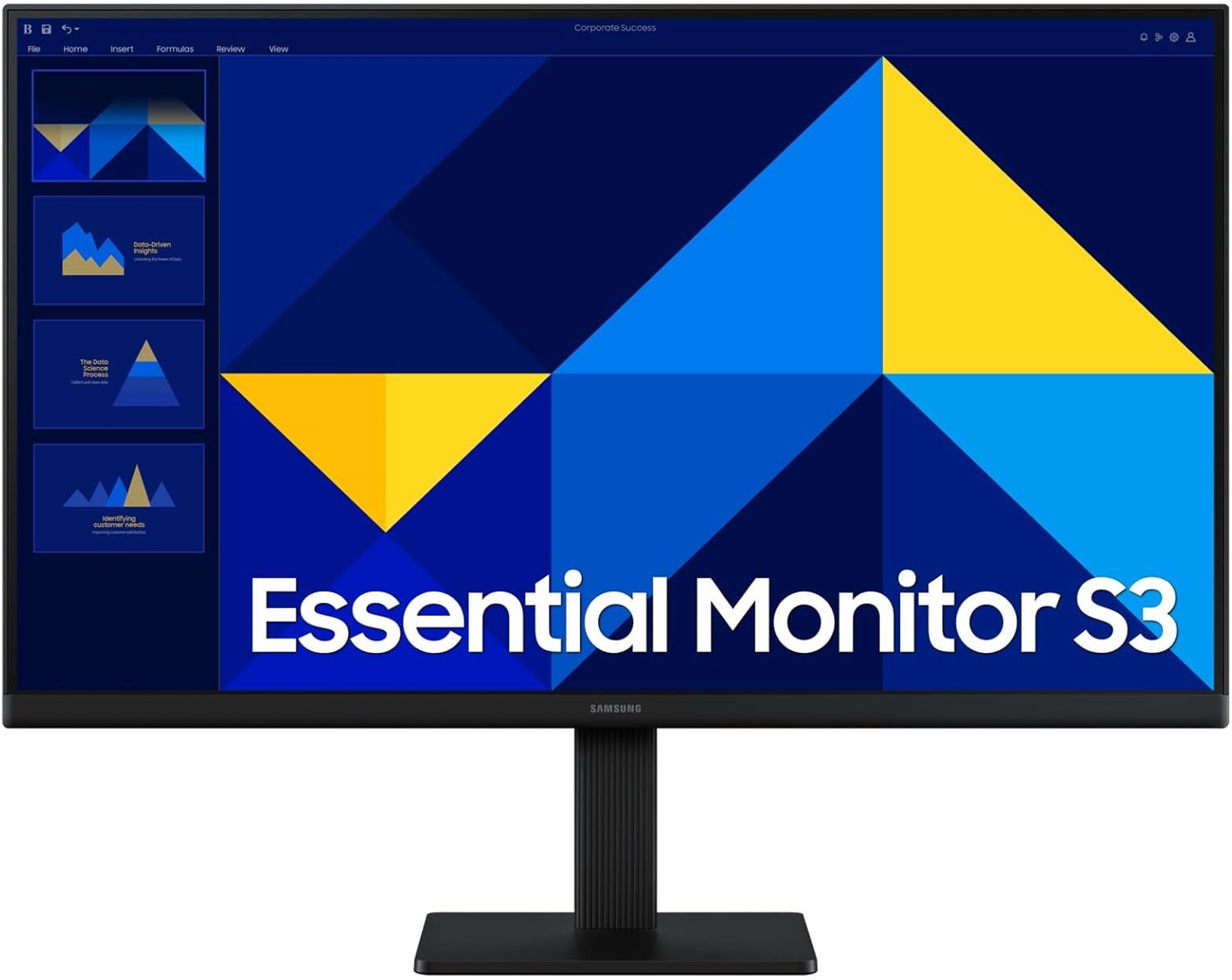 Samsung 27" Essential Monitor S3 S30GD Full HD Monitor, 100Hz Refresh Rate, Response Time 5 (GTG), IPS Panel, Game Mode, Eye Saver Mode - LS27D300GAMXUE