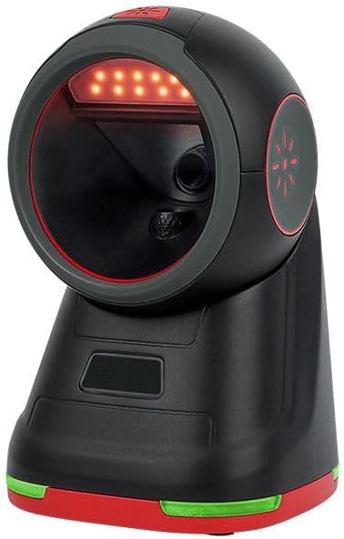 ICE Zipscan Barcode Scanner IS-8608, Black, Plug-in USB, Megapixel Scanning, Adjustable Window, Professional Technology,