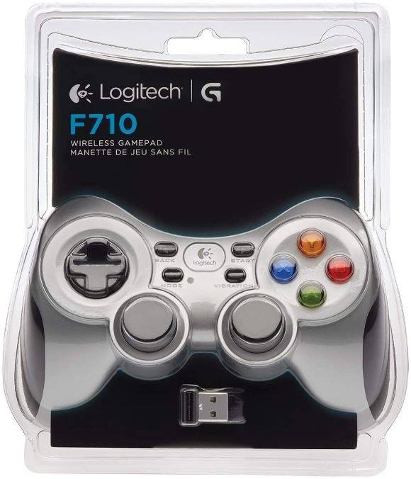 Logitech F710 Wireless Gamepad, Works With Android TV / PC, Extensive Game Support, 4 Switch D-Pad, Easy to Set Up, Comfortable Grip, White - Black