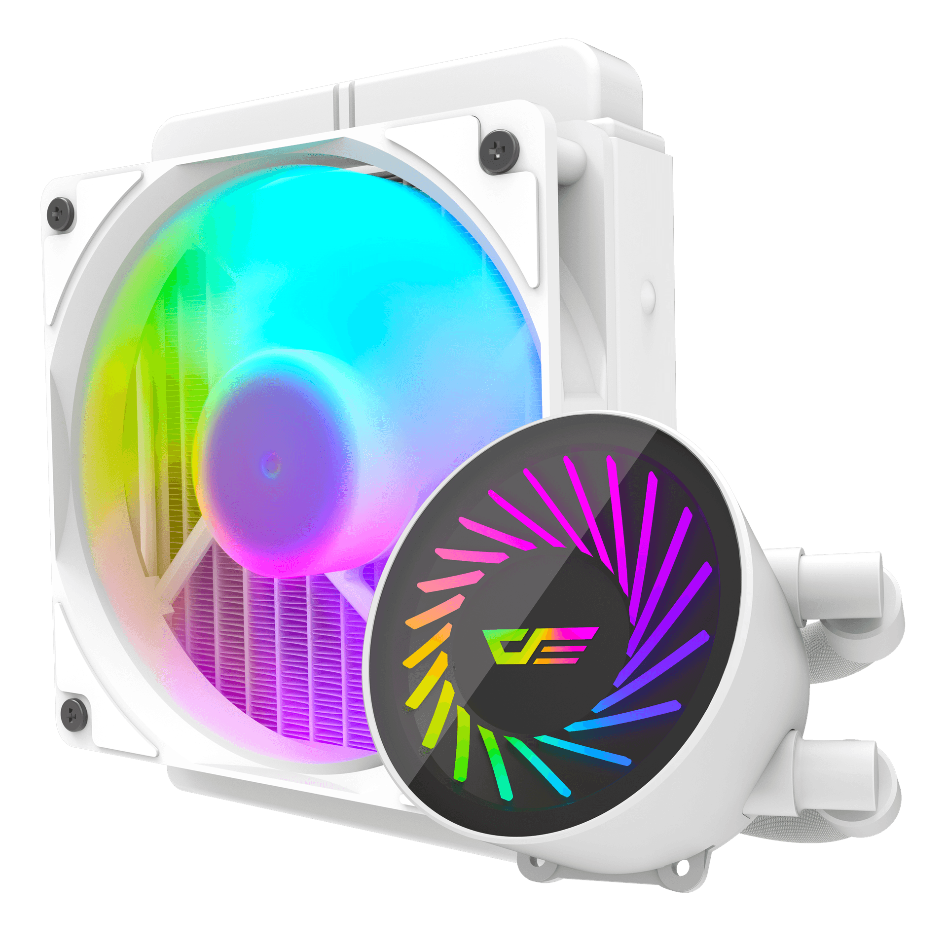 DarkFlash DCS120 ARGB Liquid CPU Cooler, 120*1 ARGB PWM Fans Supports latest LGA 1700,1200,115X, AM5/AM4/AM3 Sockets, 800~2000 rpm Speed, Low Noise Liquid Cooler - Image 2